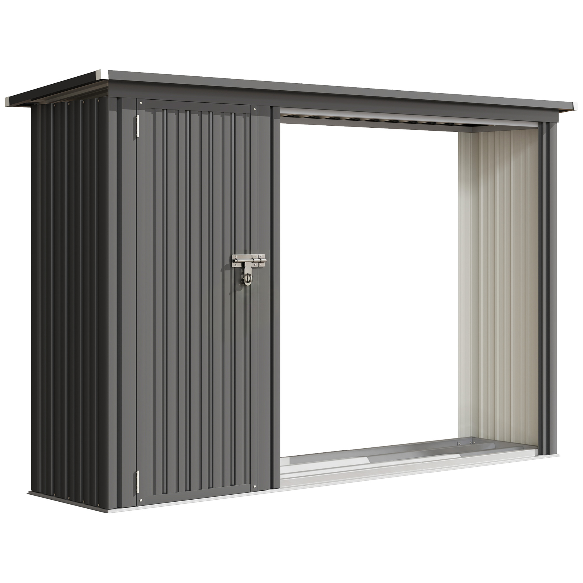 Outsunny Kaminholzregal mit Geräteschrank für 145,90 EUR bei Aosom