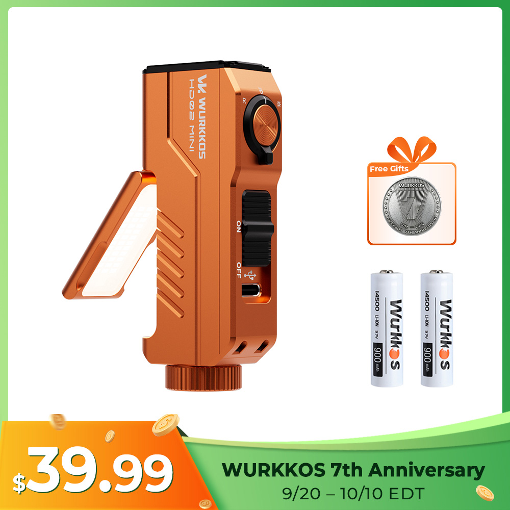 Wurkkos HD02 Mini 四合一迷你灯 34.99 美元,来自 Wurkkos