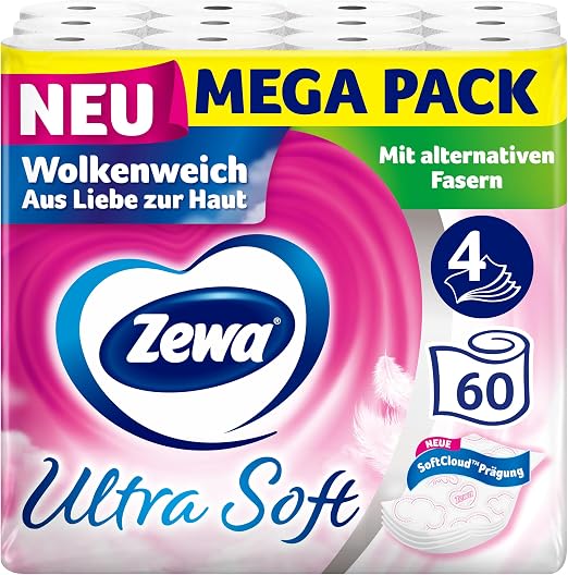 ZEWA Ultra Soft 60 Rollen im Amazon Spar-Abo für 25,51 EUR
