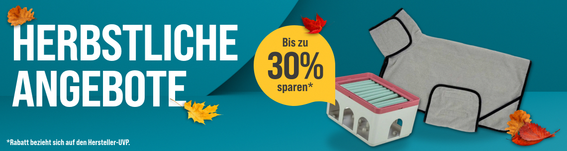 ZooRoyal Herbst-Highlights: ausgewählter Tierbedarf bis zu 30% unter UVP