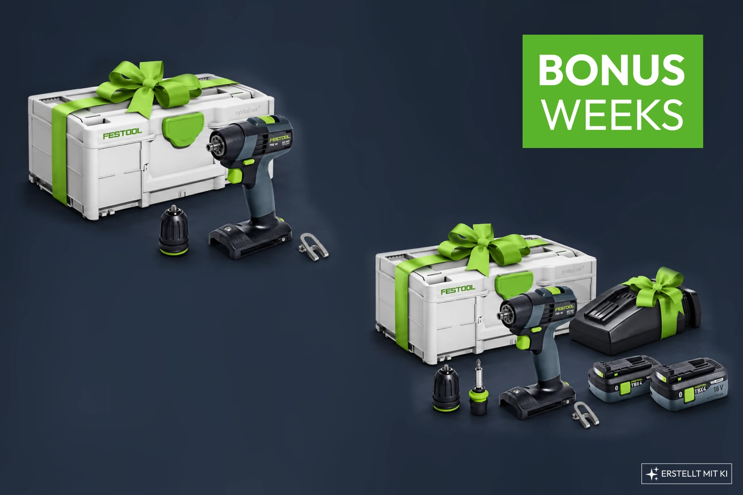 Festool Bonus Weeks:多款工具赠 TXS 18 电钻,ExoActive 另返 200 €