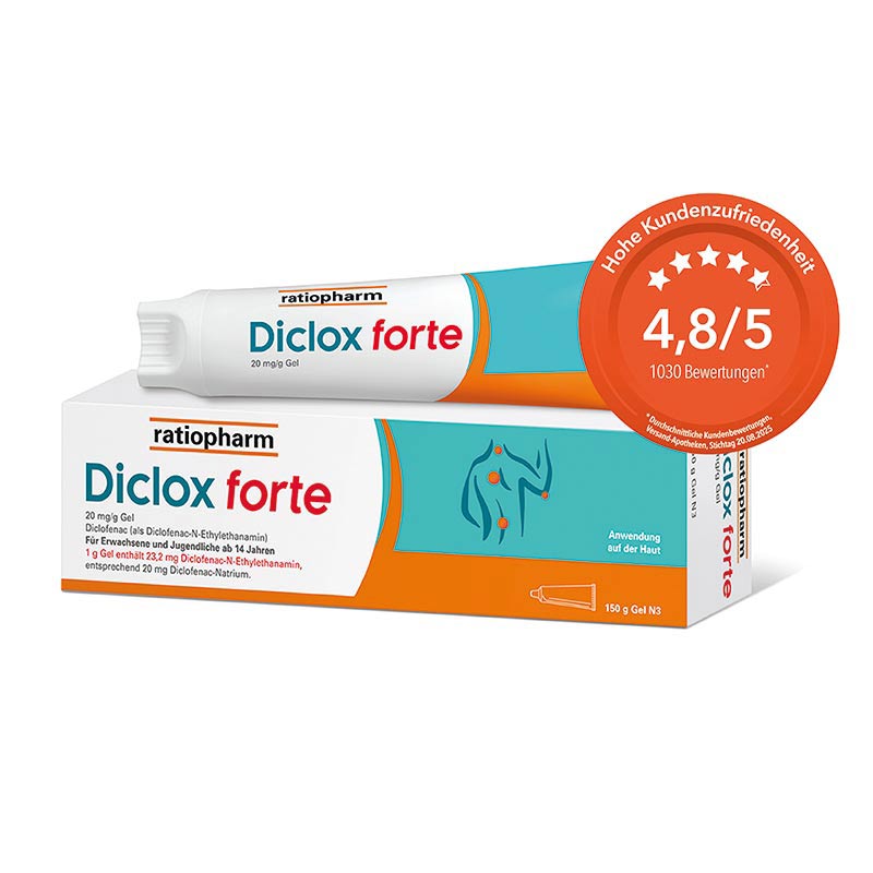 Aliva Diclox forte 双氯芬酸凝胶 150 g 14.99 EUR,AVP 26.98 EUR
