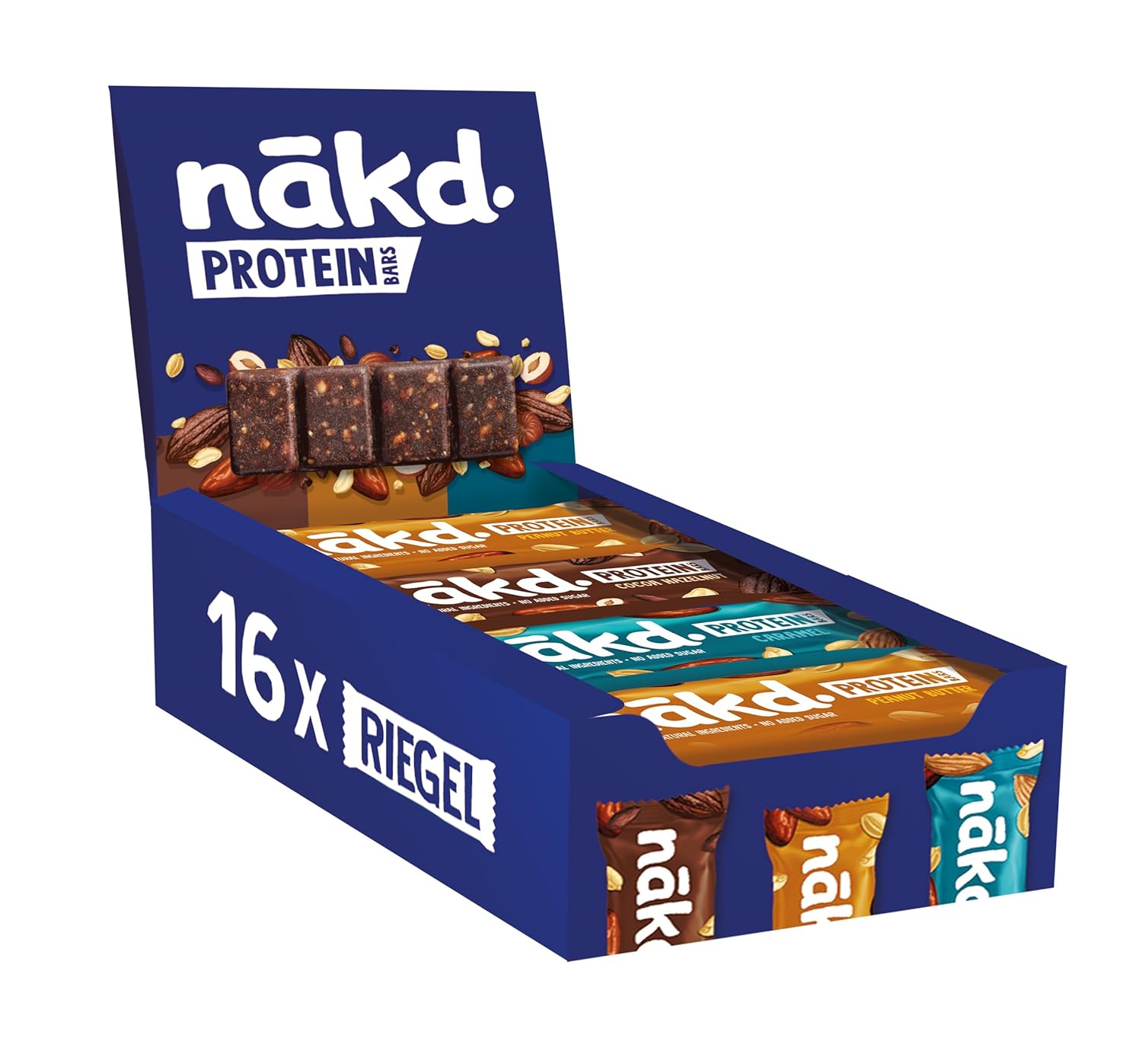 Nākd Protein Variety Pack mit 16 Riegeln