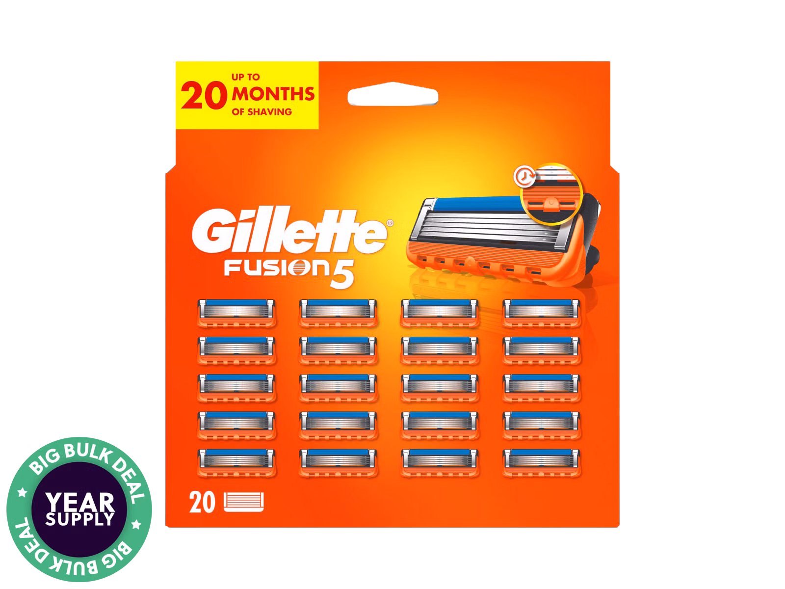 20 Gillette Fusion5 Ersatzklingen