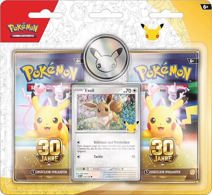 Pokémon-Sammelkartenspiel 2er-Pack-Blister 30 Jahre