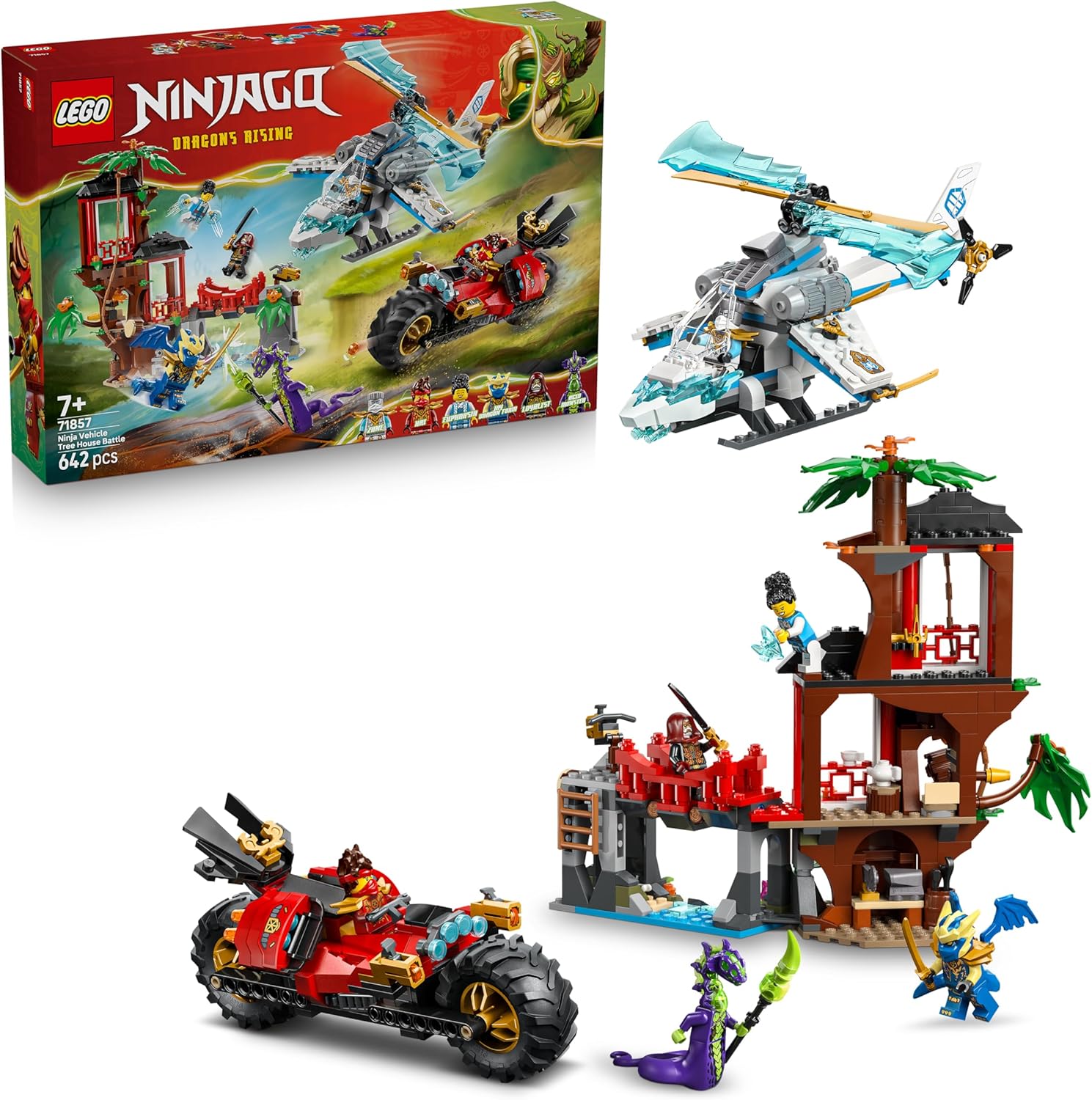 LEGO NINJAGO 71857 Showdown am Baumhaus mit dem Ninja-Bike