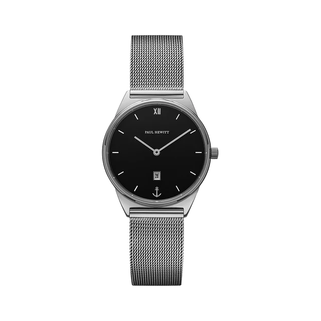 Praia Uhr Silber Schwarz