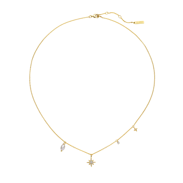 Windrose Celestial Halskette Gold