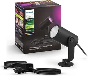 Philips Hue Lily Gartenstrahler, Standard Set mit 40W Netzteil