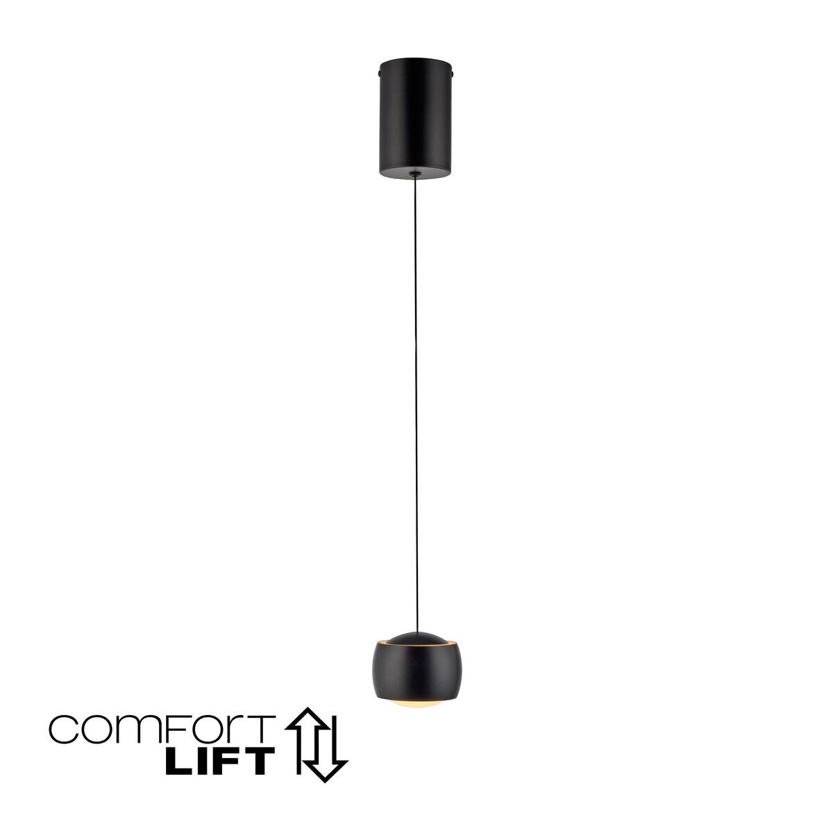 Just Light Pendelleuchte Ballini in Schwarz