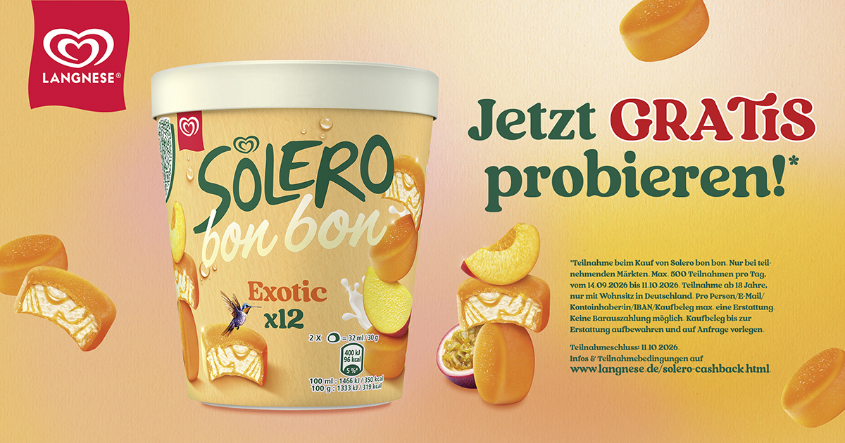 Solero bon bon Exotic und Strawberry Cashback-Aktion