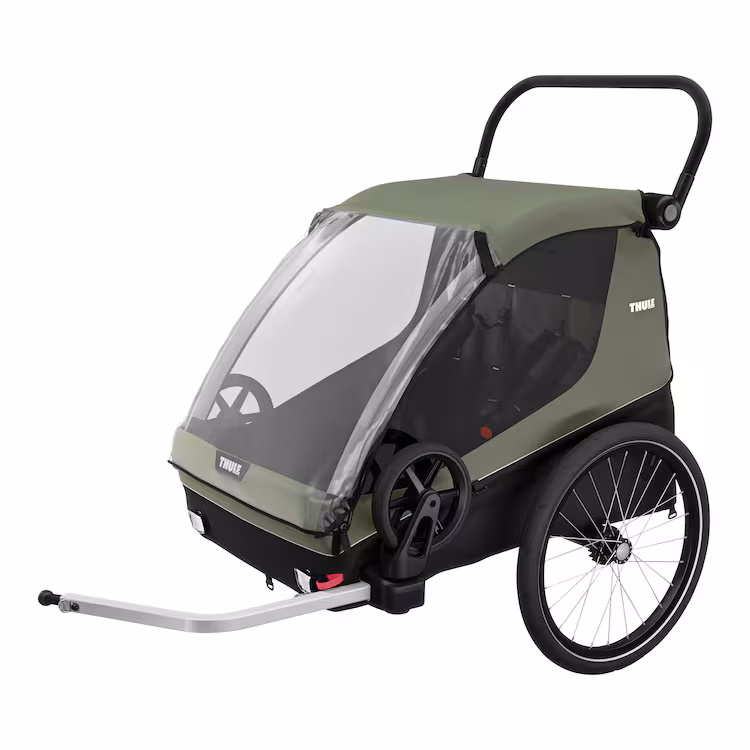 Vintage Green 配色 Thule Courier 自行车拖车