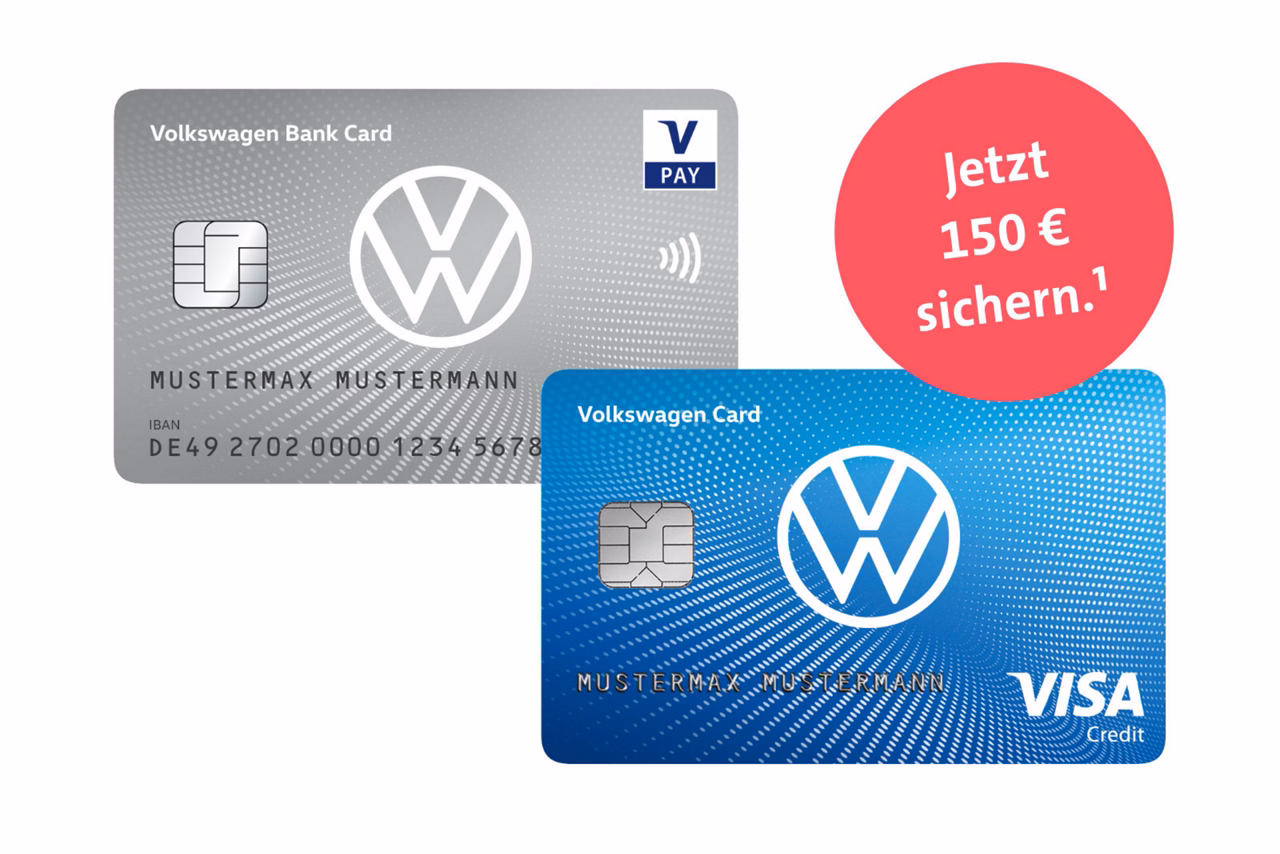 Volkswagen Bank 银行卡和 Visa Card 以及 150 EUR 开户奖励