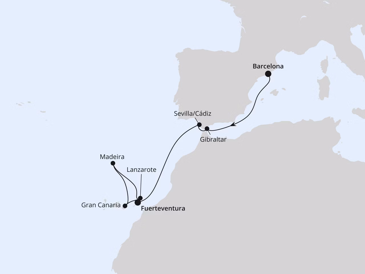 Andalusien, Madeira & Kanaren ab Barcelona