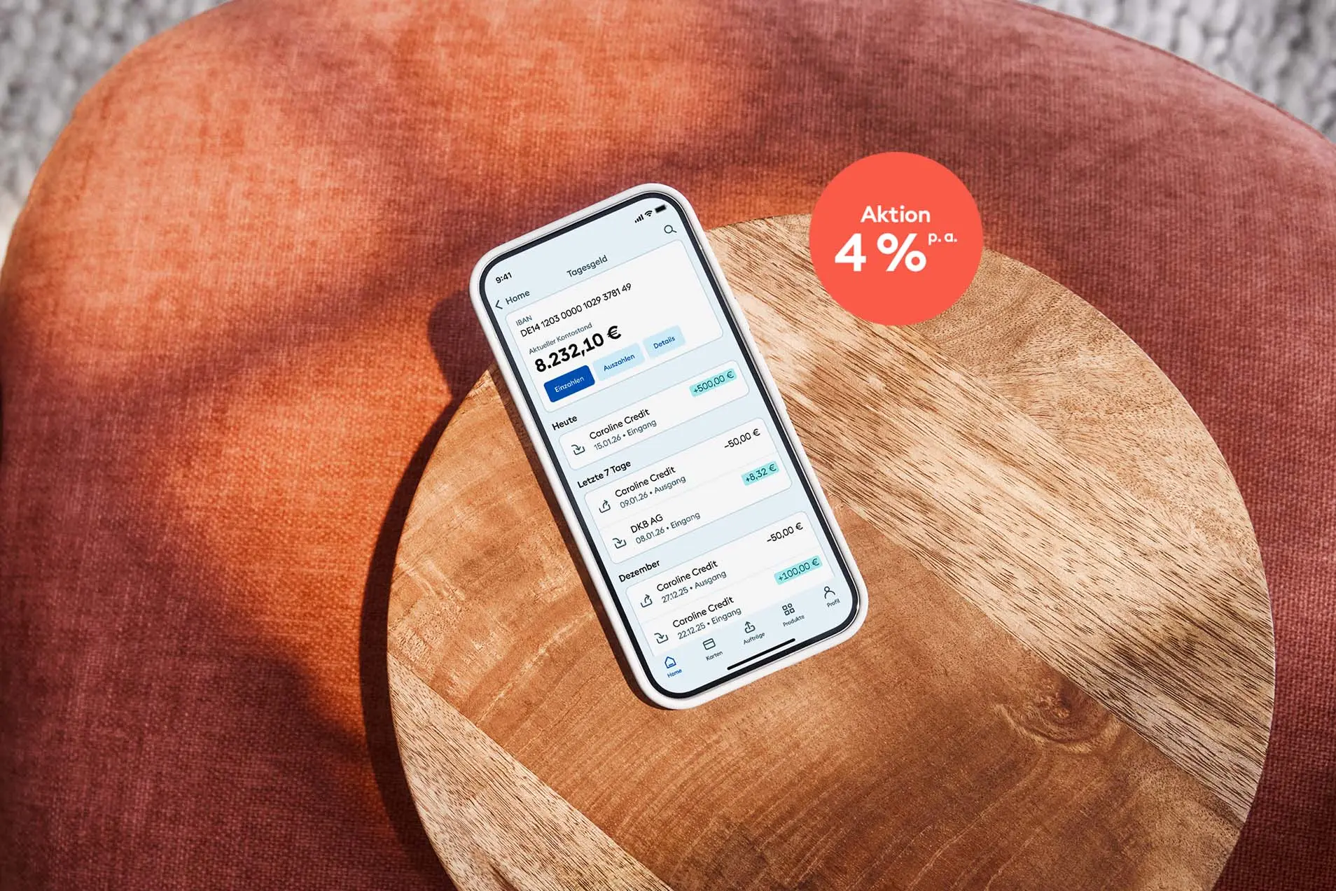 DKB Tagesgeld mit 4 % p. a. Aktionszins