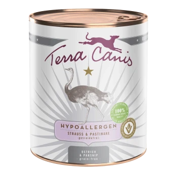 Terra Canis Nassfutter Hund Hypoallergen Adult Strauß 6x800 g