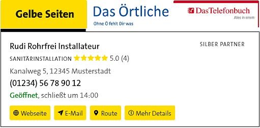 SELLWERK Verzeichniseintrag Beispiel