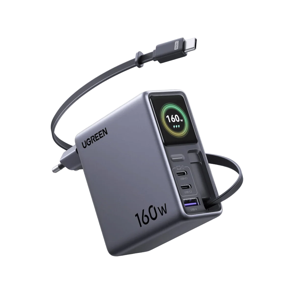 Nexode Pro 160W 四设备充电器（伸缩线）