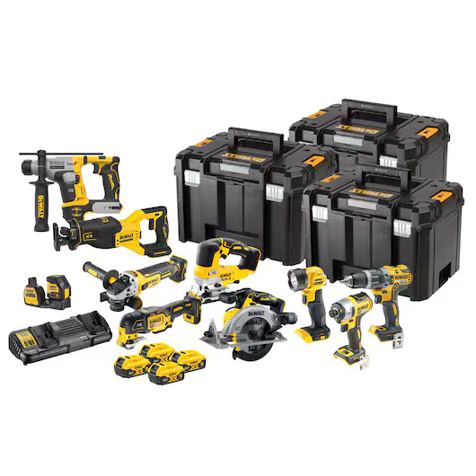 DeWalt DCK1012P4T-QW 10-teiliges Kombiset fuer 1.499 EUR aus den Coolblue WM-Angeboten