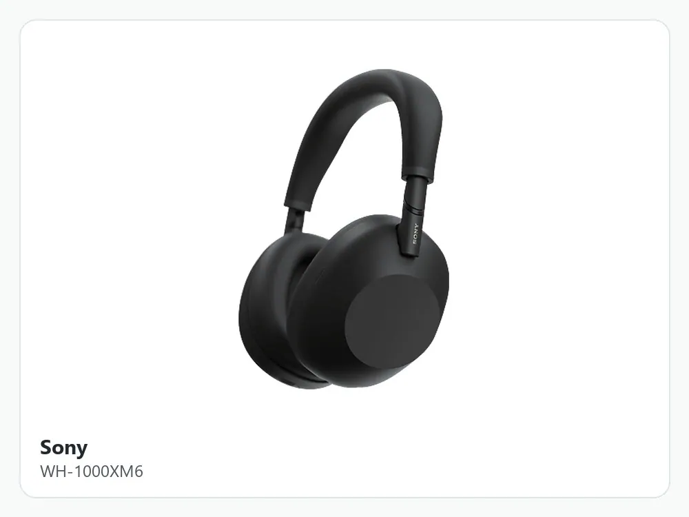 Sony WH-1000XM6 schwarzer ANC-Over-Ear-Kopfhörer
