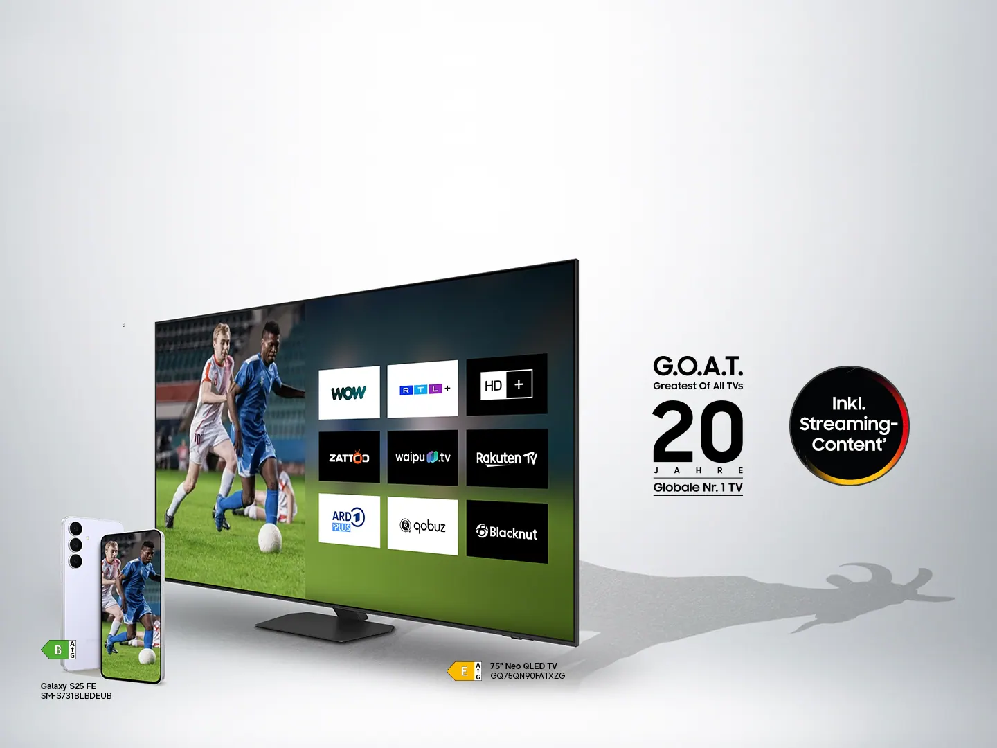 Samsung WM Deals 2026: Galaxy S25 FE oder Tab A11 als Zugabe zum Aktions-TV
