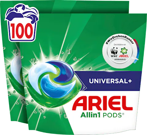 Ariel Vollwaschmittel Pods 100 WL mit 4,95 EUR Versandkosten geschenkt bei dm