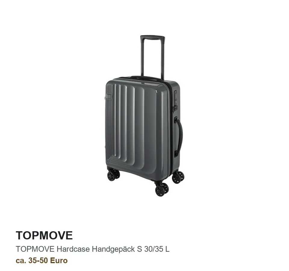 TOPMOVE Hardcase Handgepäck S 30/35 L Kabinentrolley