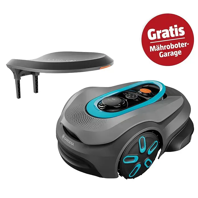 Gardena Smart Sileno Sense 割草机器人套装 749 EUR，来自 BAUHAUS 花园活动