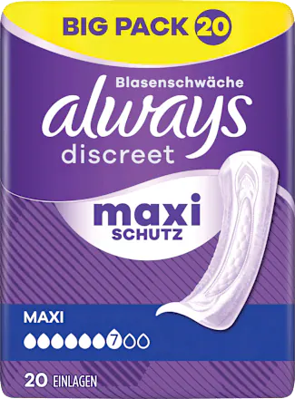 Always Discreet Maxi Big Pack 8,45 EUR mit Geld-zurück-Aktion bei dm