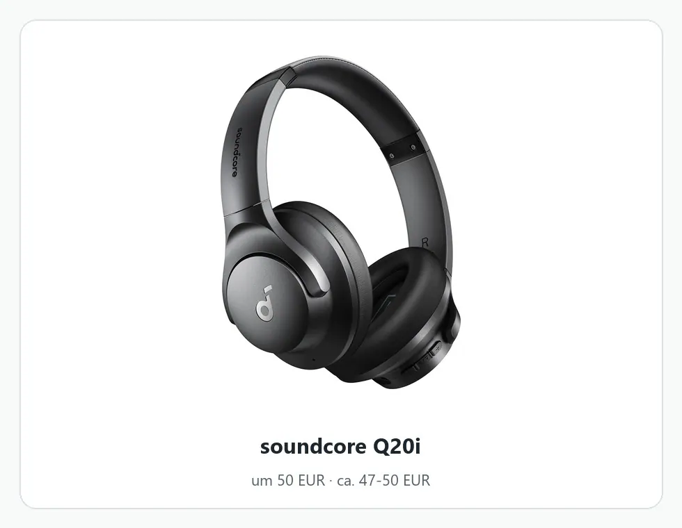 soundcore Q20i Blue ANC Over-Ear Headphones