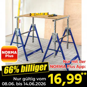 Scheppach Arbeits-Unterstellbock fuer 16,99 EUR mit NORMA Plus App